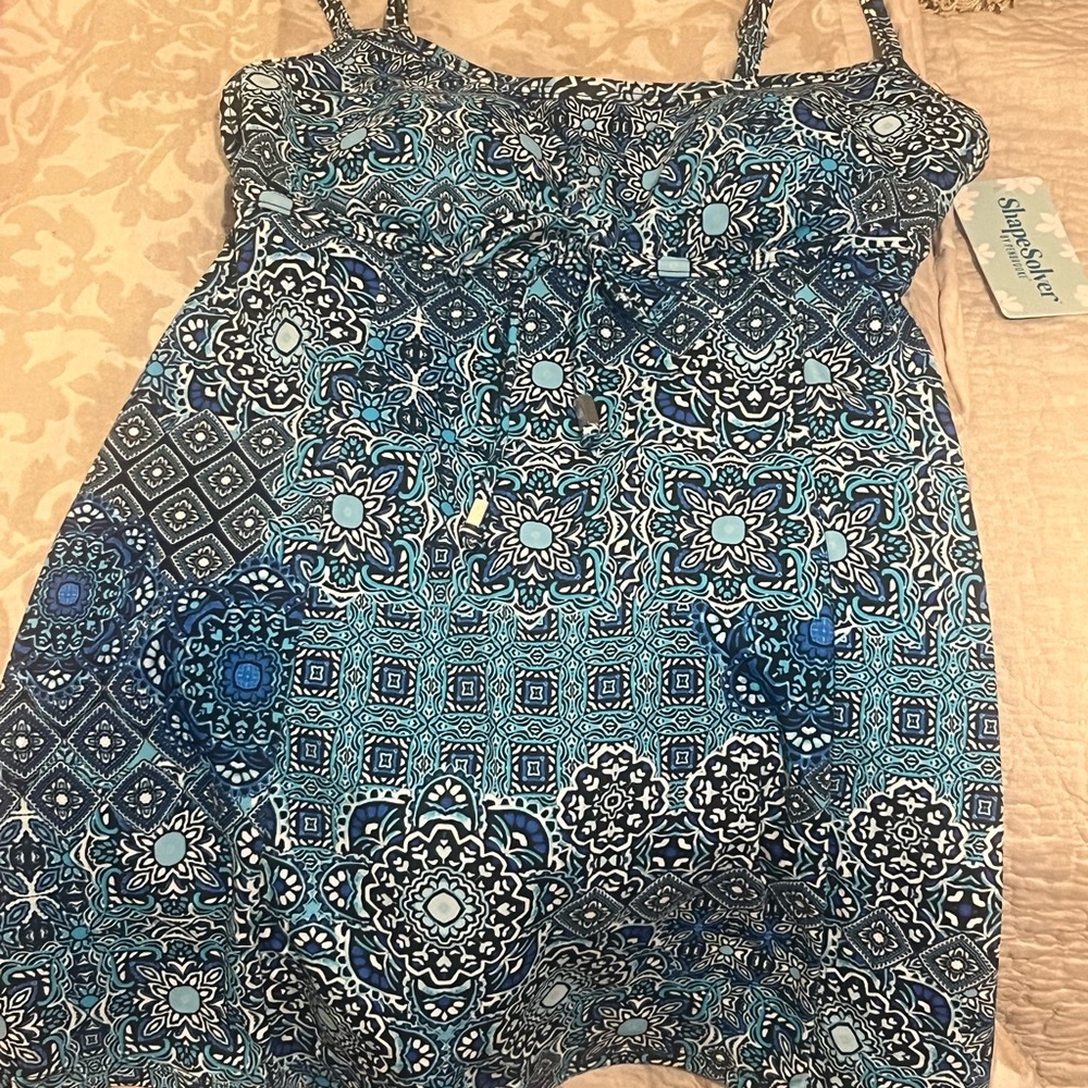Longitude Blue and White Swimwear